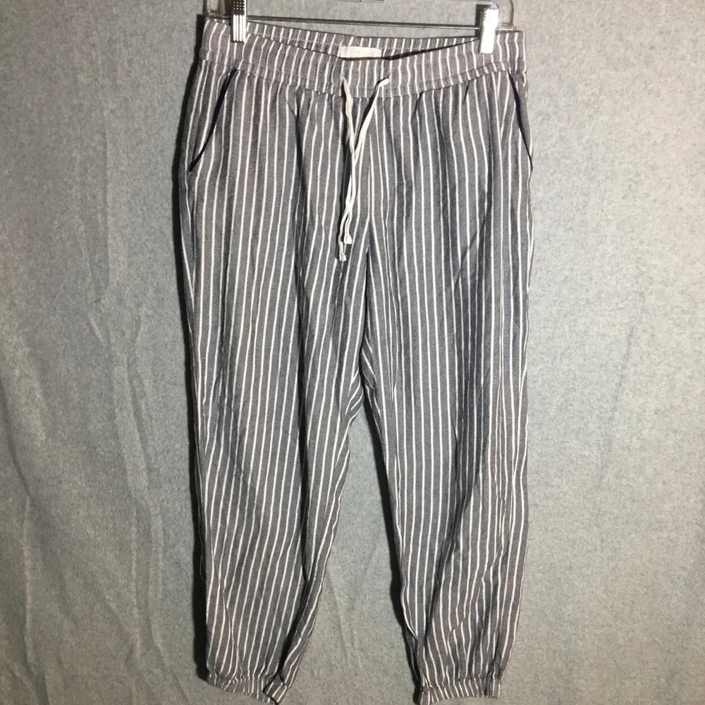 Womens Gap Joggers Stripes Cotton Blend Loungewear Summer Spring Casual Boho